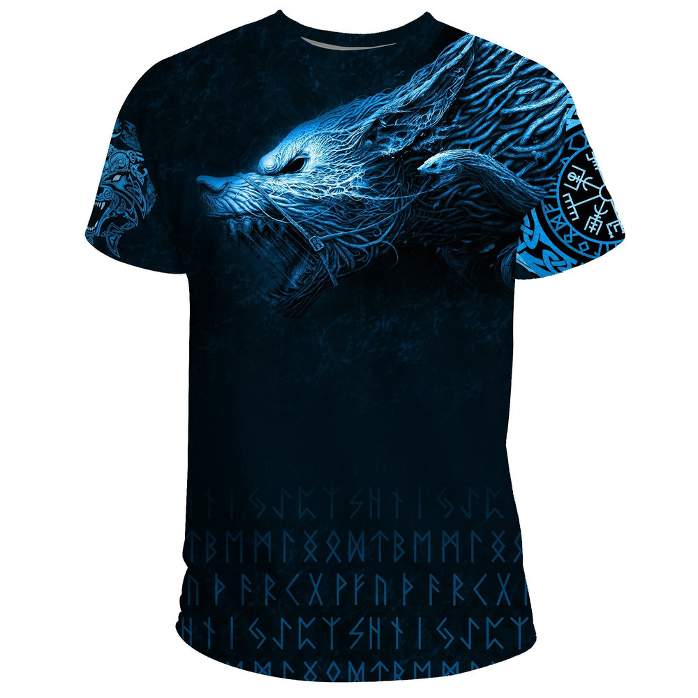 Fenrir Wolf Viking T Shirt For Men Women