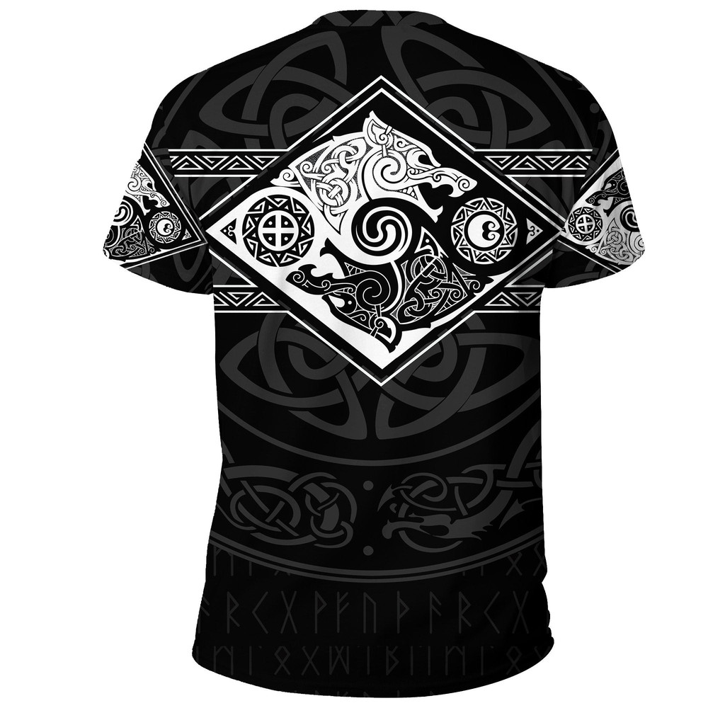 Vikings TShirt The Wolves Skoll And Hati Viking T Shirt For Men Women