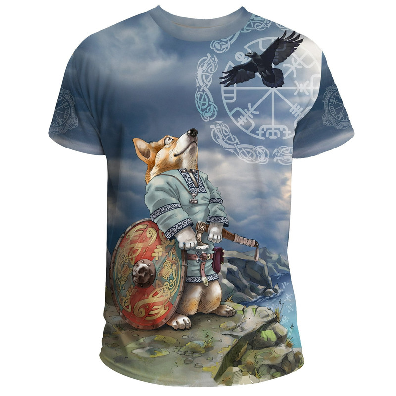 Corgi Viking T Shirt For Men Women