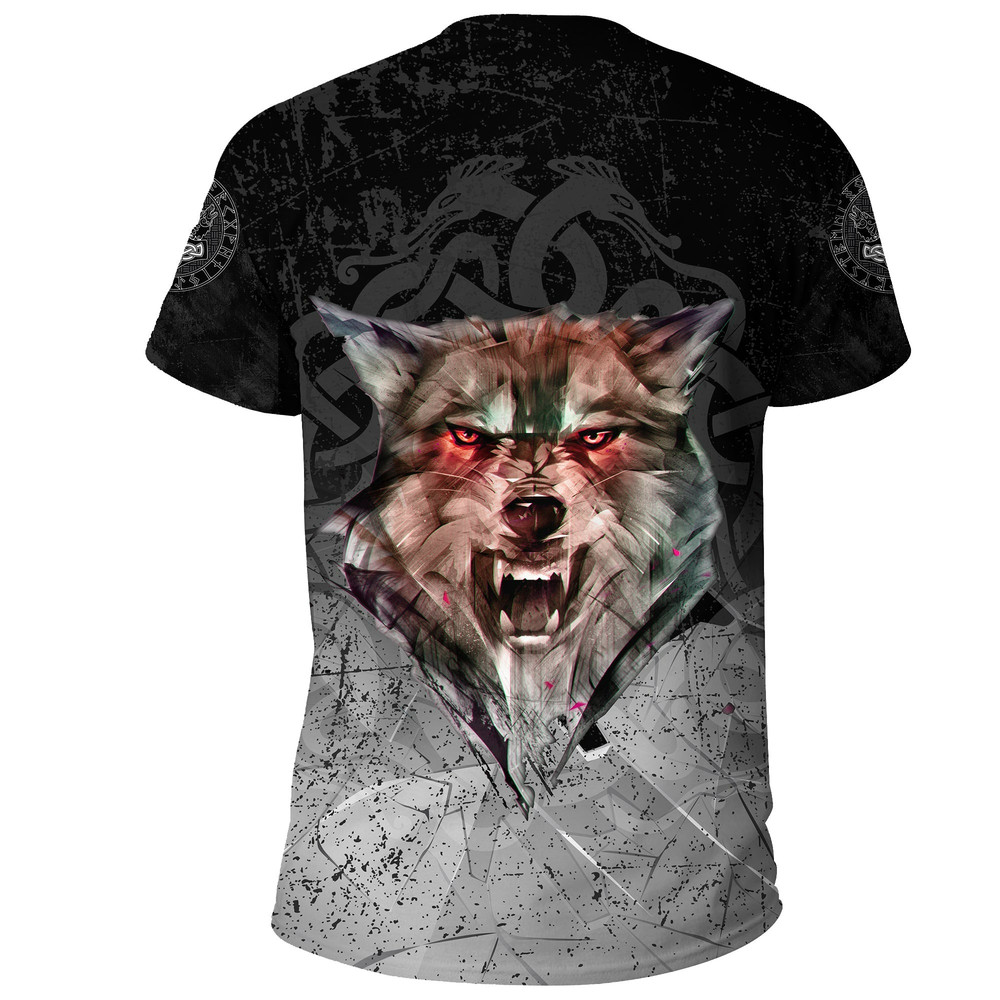 Fenrir Norse Wolf Viking T Shirt For Men Women