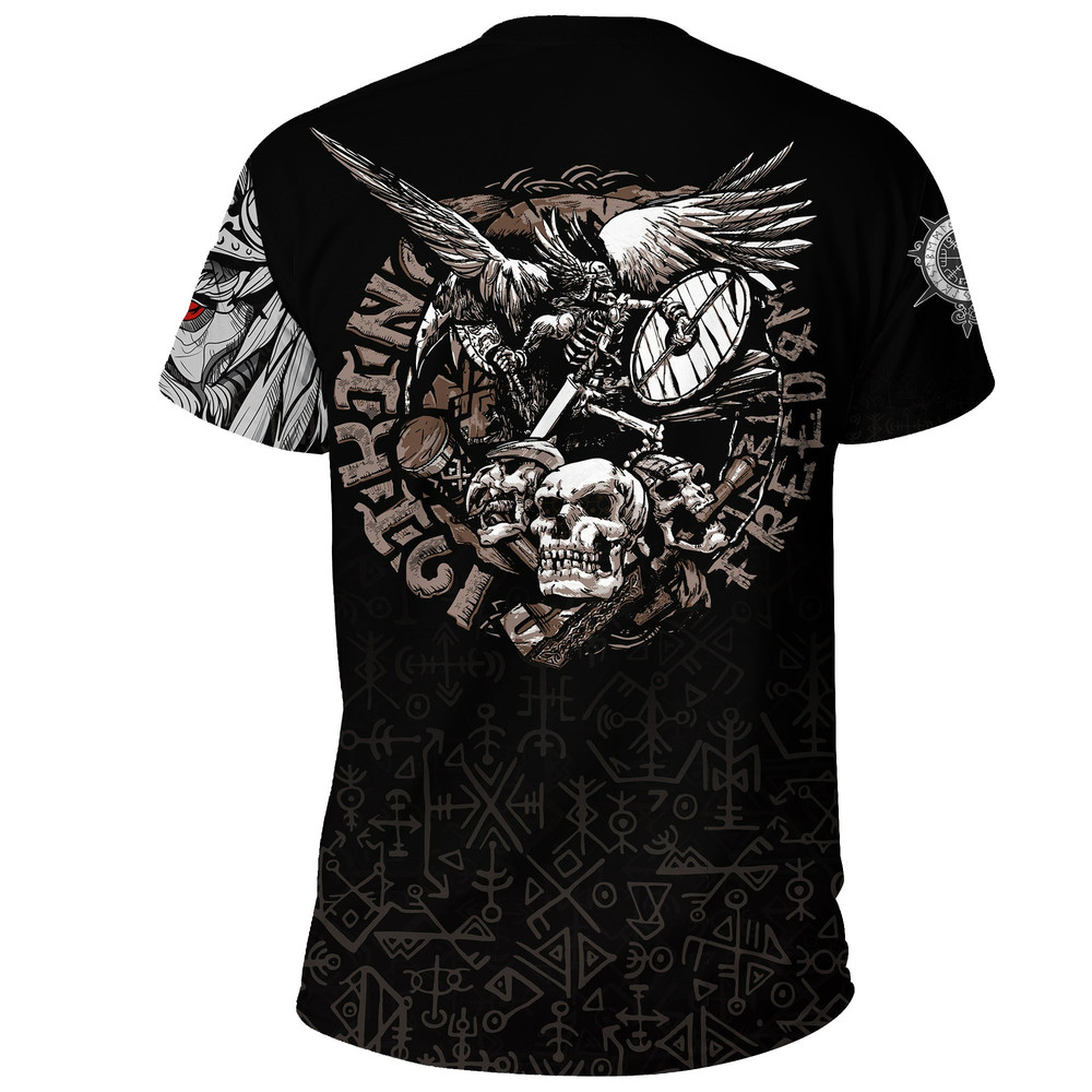 Warrior TShirt Odin Tattoo Viking T Shirt For Men Women 1