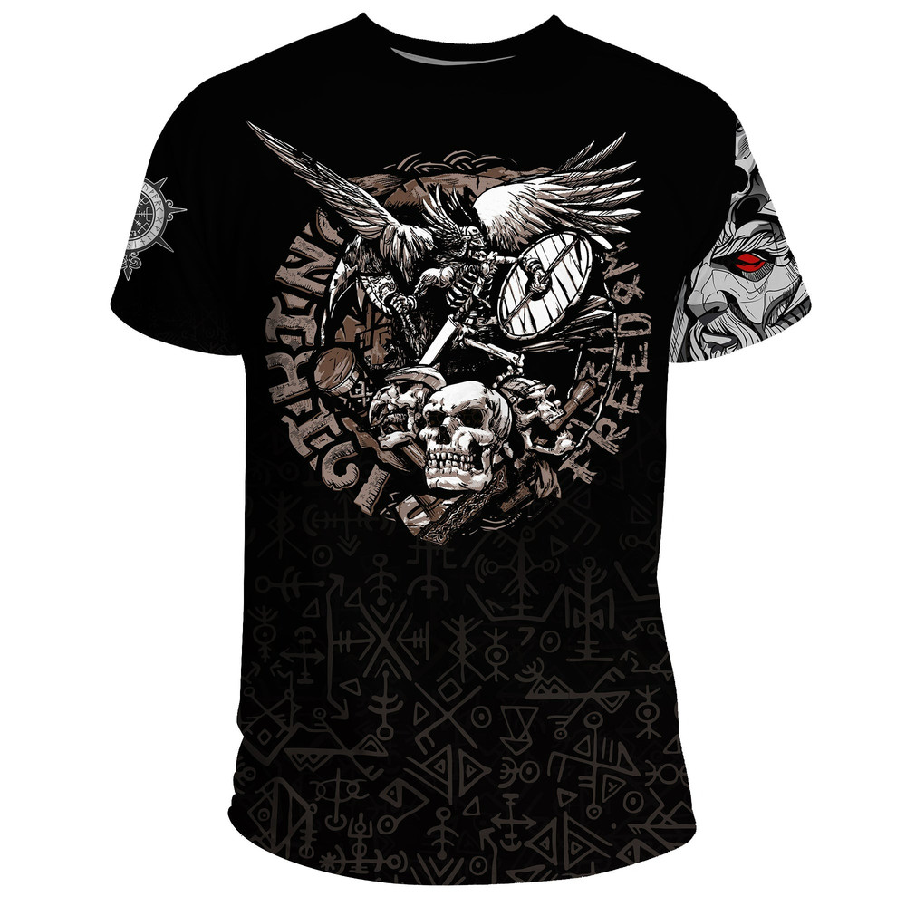 Warrior TShirt Odin Tattoo Viking T Shirt For Men Women 1