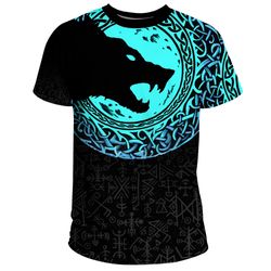 fenrir norse wolf, viking t shirt for men women 1