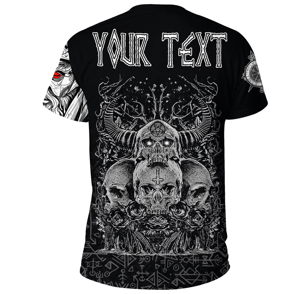 Skull Honor TShirt Viking T Shirt For Men Women