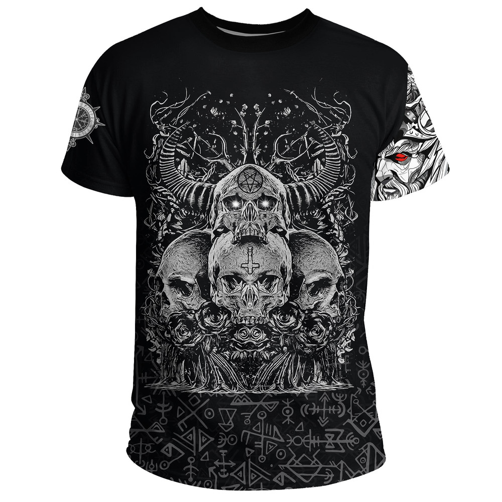 Skull Honor TShirt Viking T Shirt For Men Women 1