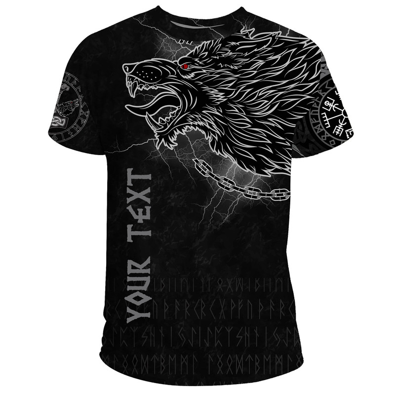 Fenrir Norse Wolf Thunderstorm Viking T Shirt For Men Women