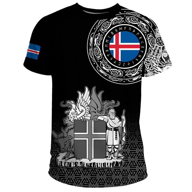 Iceland Coat Of Arms Viking T Shirt For Men Women
