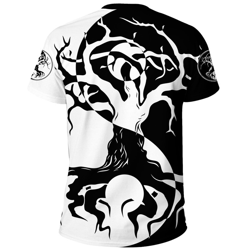 Ying Yang Celtic Tree Viking T Shirt For Men Women