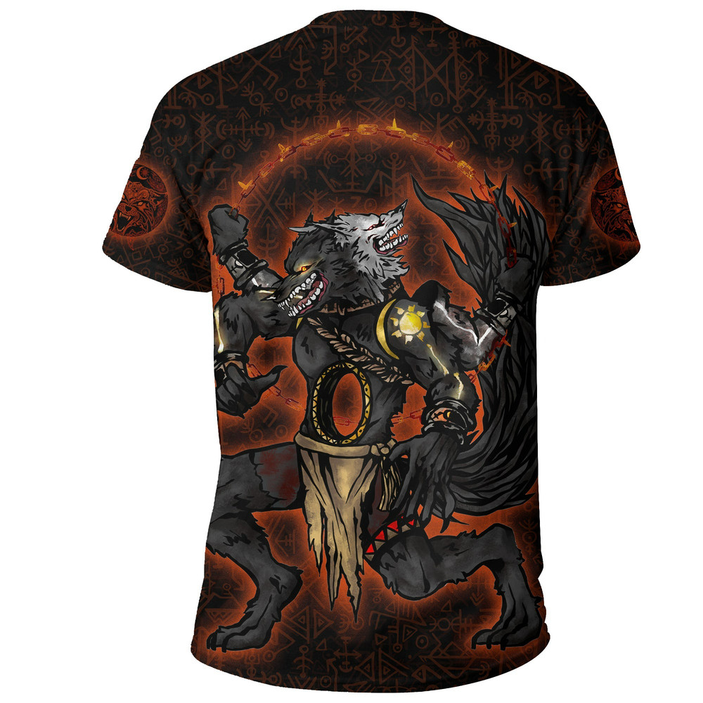 Skoll And Hati ArtStation Viking T Shirt For Men Women