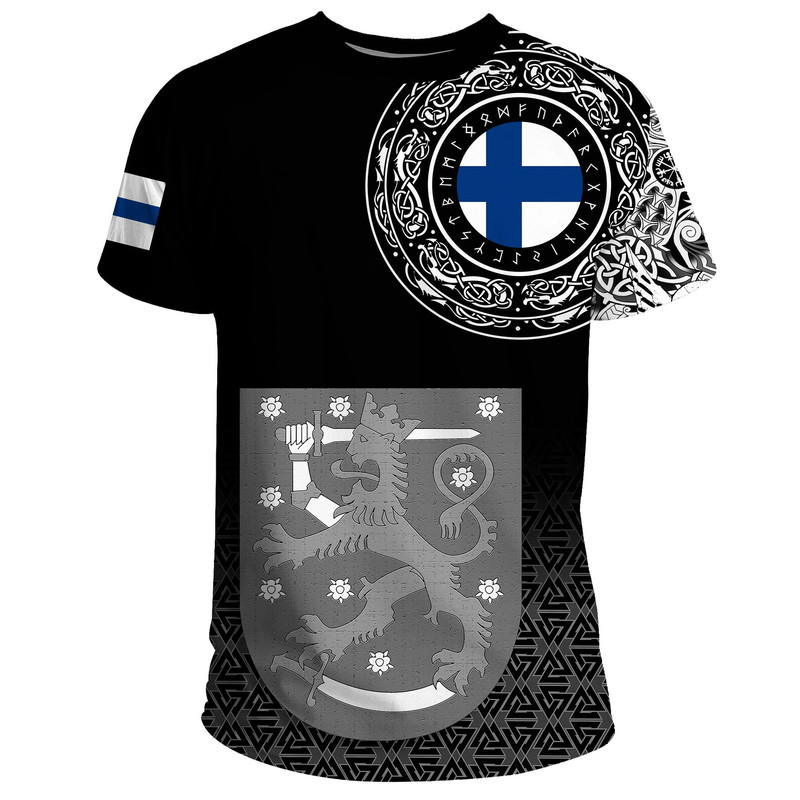 Finland Coat Of Arms Viking T Shirt For Men Women