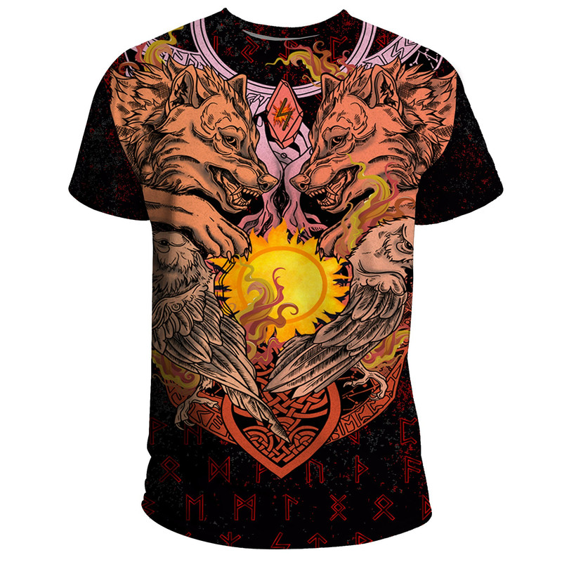Sowilu Rune Viking T Shirt For Men Women