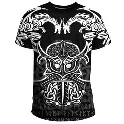 njord and dragon tattoo, viking t shirt for men women