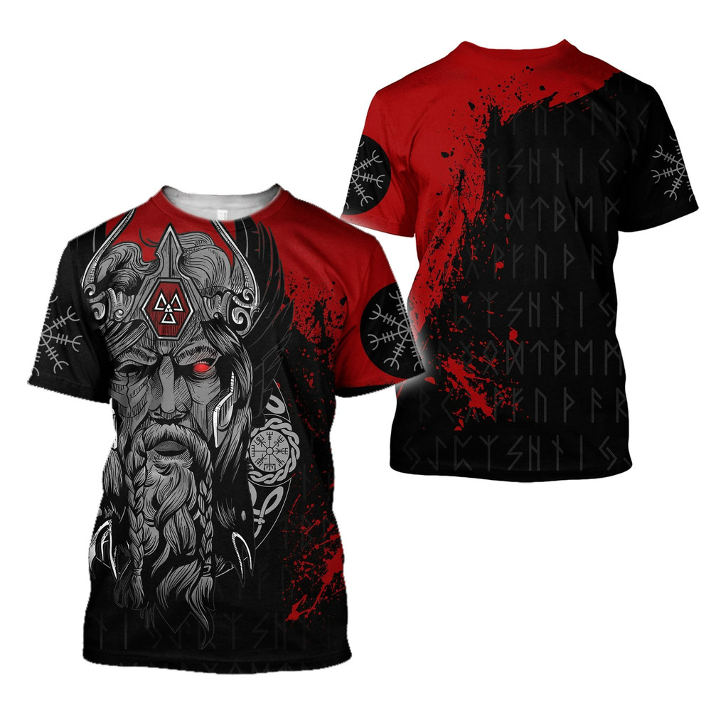 Viking Odin 3D All Over Printed TShirt Viking T Shirt For Men Women