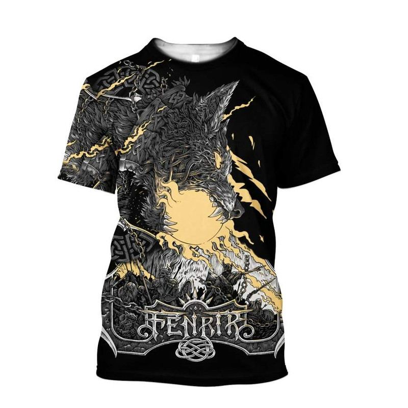 Norse Wolf TShirt Viking T Shirt For Men Women