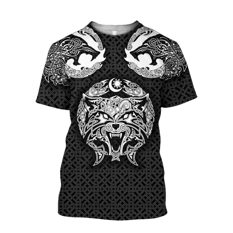 Celtic Viking Wolf TShirt Viking T Shirt For Men Women