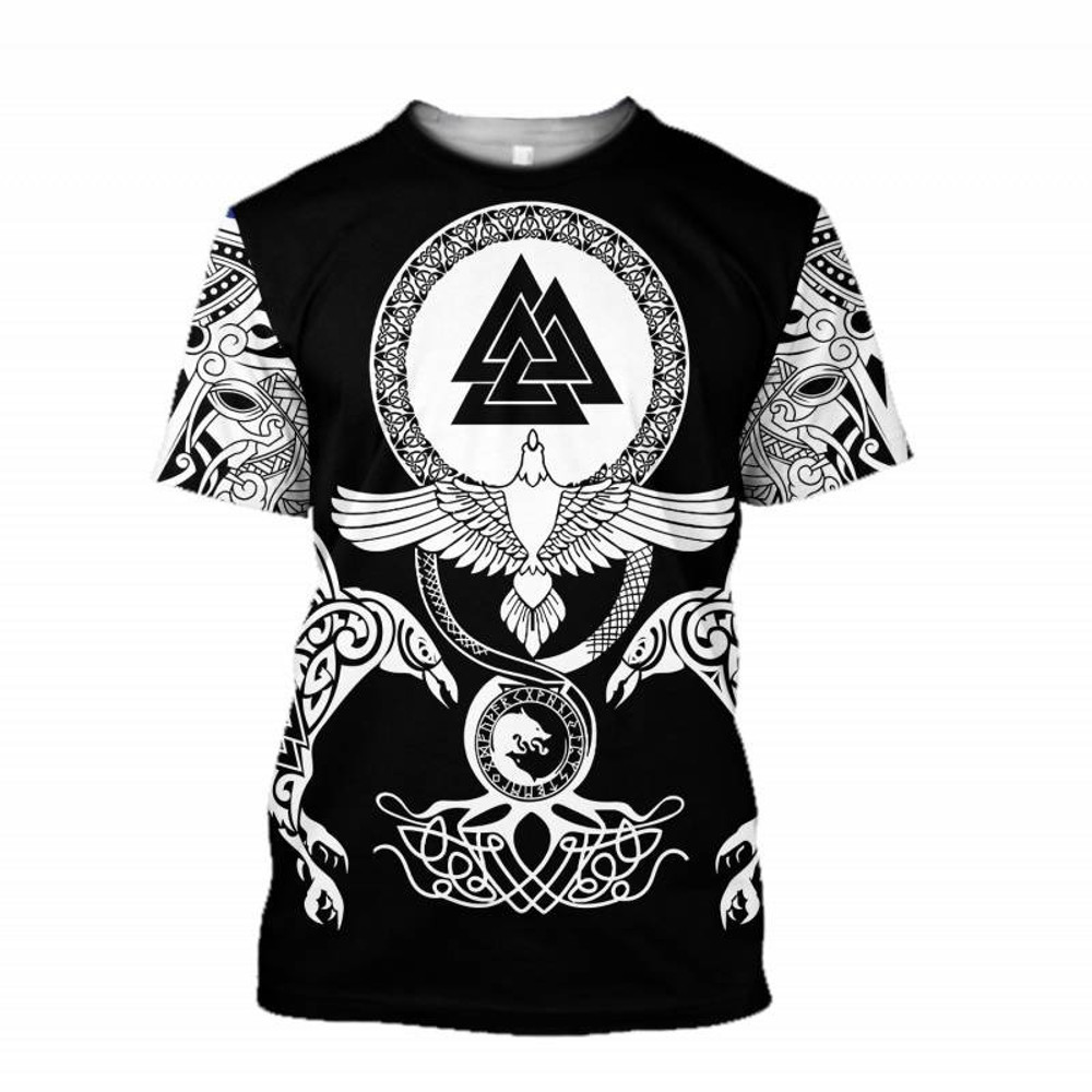 Huginn Tattoo TShirt Viking T Shirt For Men Women