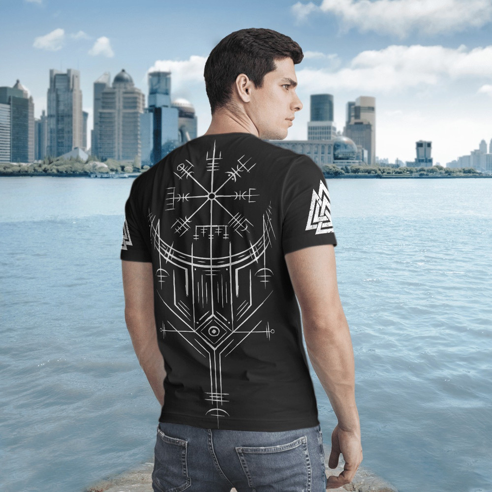 FENRIR VEGVISIR VIKING TShirt Viking T Shirt For Men Women