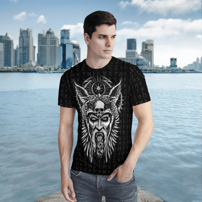 FENRIR VEGVISIR VIKING TShirt Viking T Shirt For Men Women