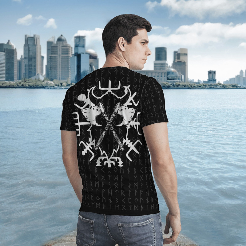 FENRIR VEGVISIR VIKING TShirt Viking T Shirt For Men Women