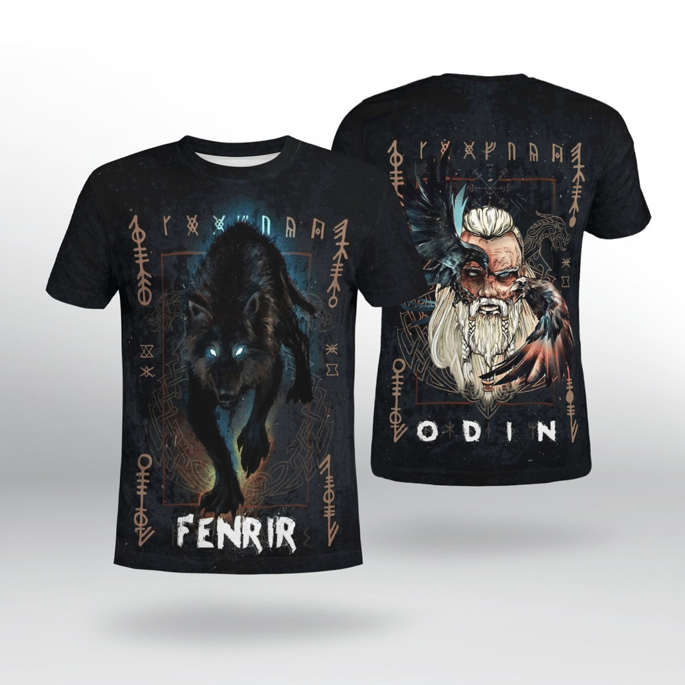 FENRIR ODIN TShirt Viking T Shirt For Men Women