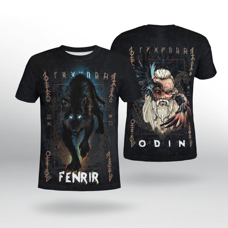 FENRIR ODIN TShirt Viking T Shirt For Men Women