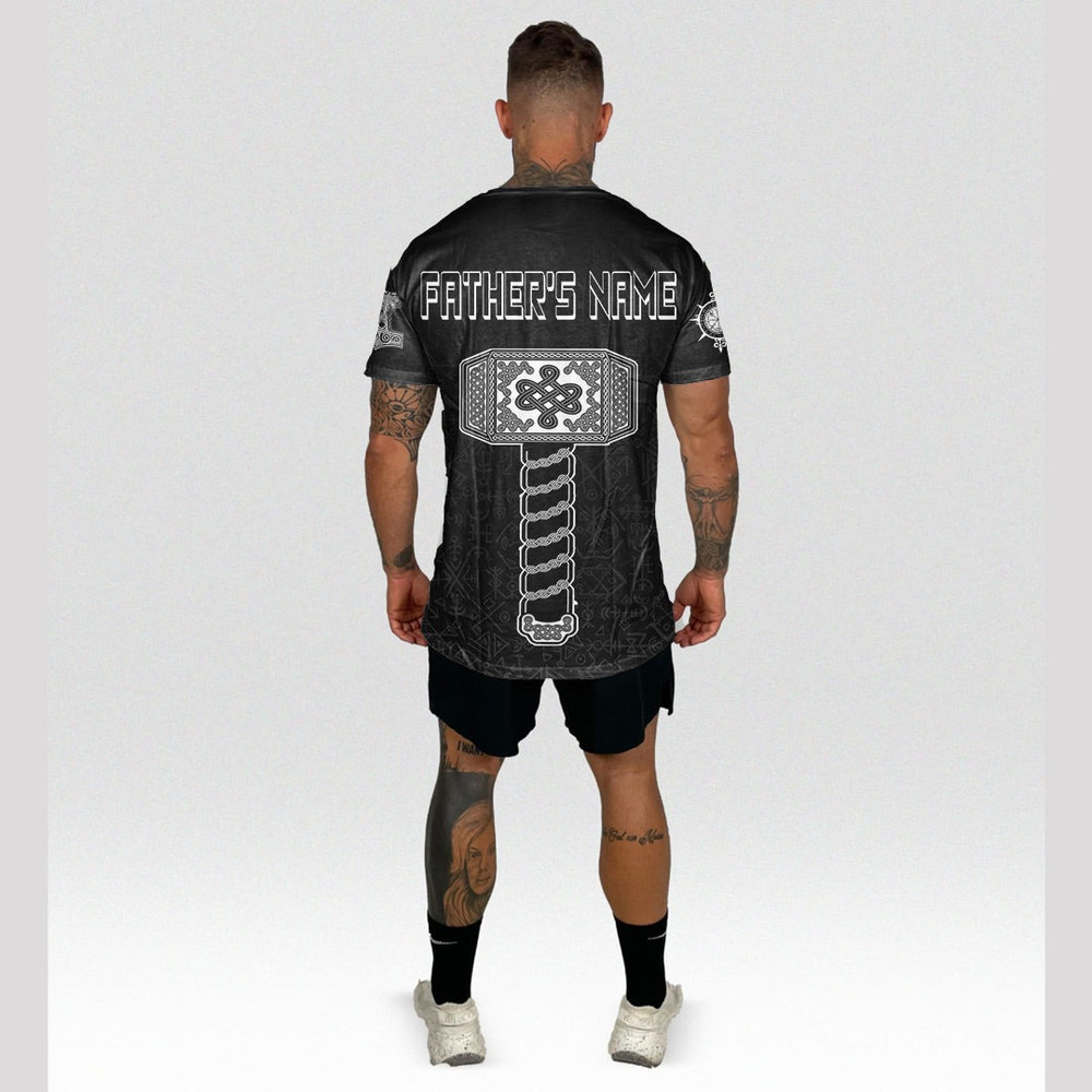 Fathor with Mjolnir TShirts Viking T Shirt For Men Women