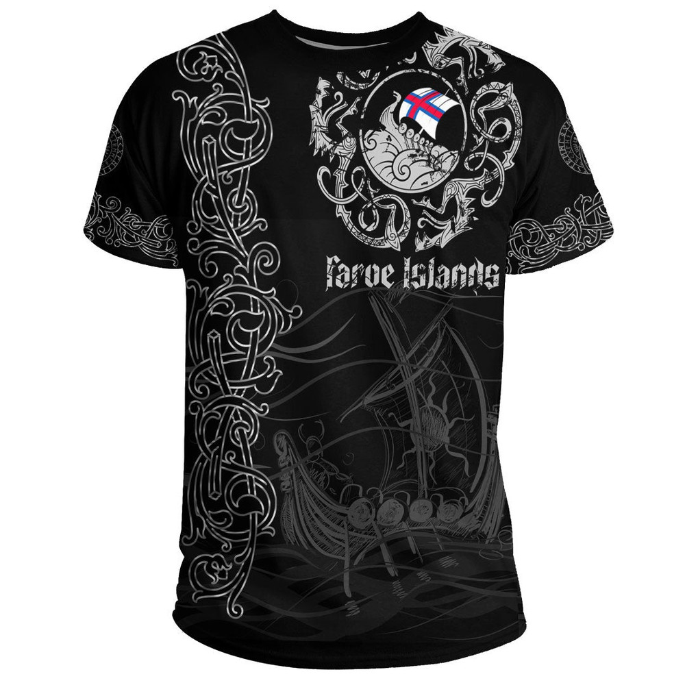 Viking Drakkar Faroe Islands Warship TShirt Viking T Shirt For Men Women
