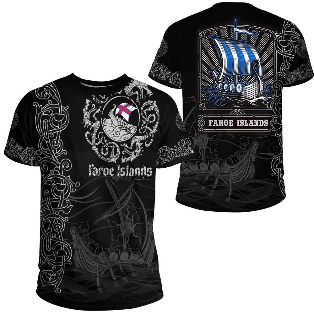 Viking Drakkar Faroe Islands Warship TShirt Viking T Shirt For Men Women