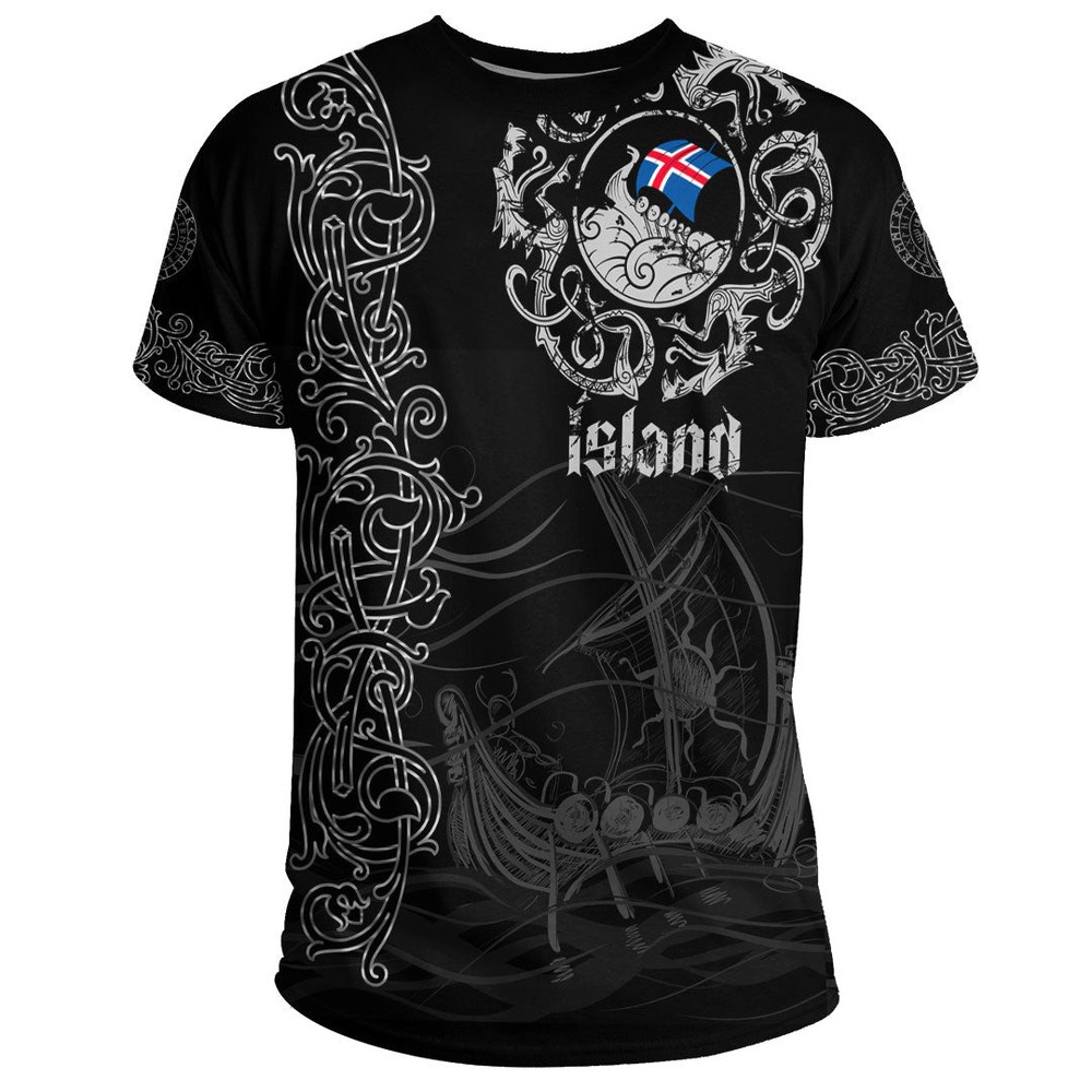 Viking Drakkar Iceland Warship TShirt Viking T Shirt For Men Women