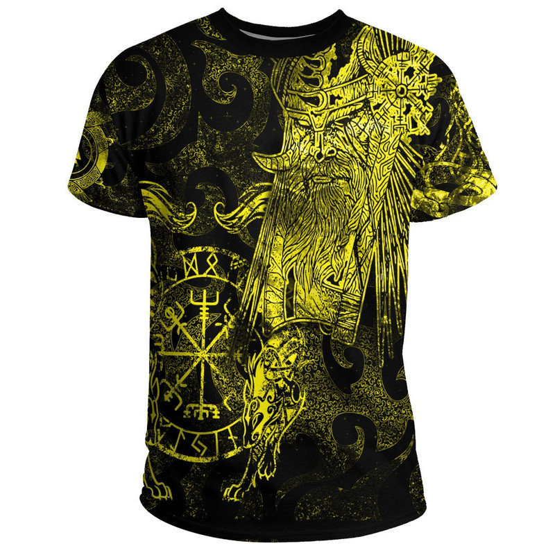 Viking Odin Tattoo  Yellow Version TShirt Viking T Shirt For Men Women