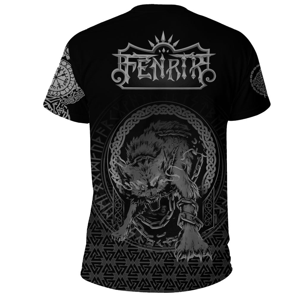 Viking Fenrir Norse 3D Tattoo Tshirt Viking T Shirt For Men Women