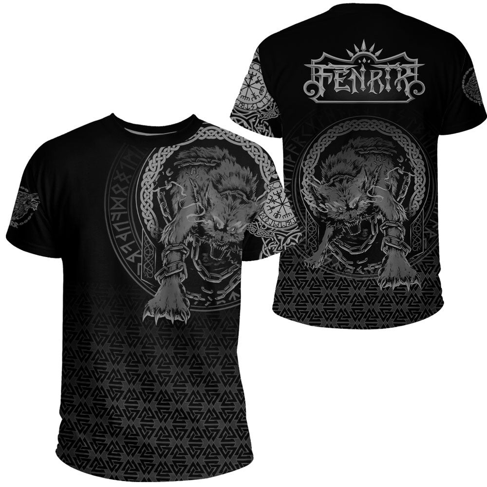 Viking Fenrir Norse 3D Tattoo Tshirt Viking T Shirt For Men Women