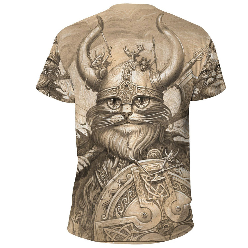 Vikings Cat TShirt Viking T Shirt For Men Women