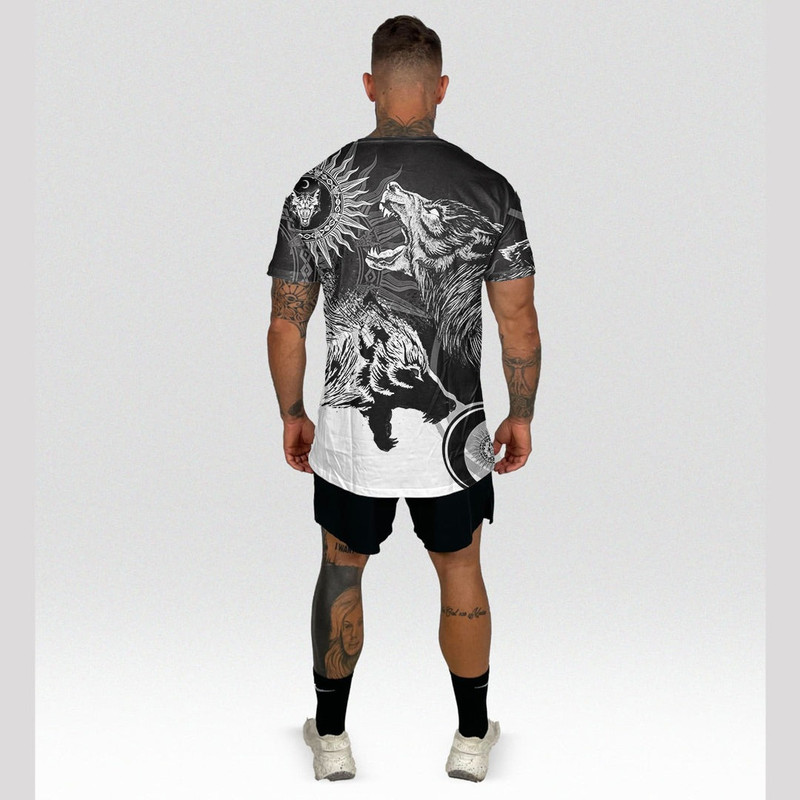 Skoll and Hati New Style TShirts Viking T Shirt For Men Women