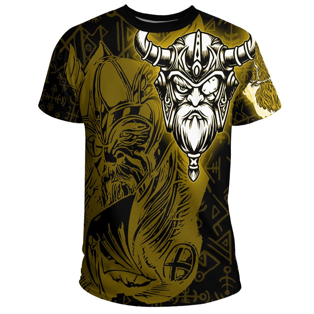 Viking Odin Gold TShirt Viking T Shirt For Men Women