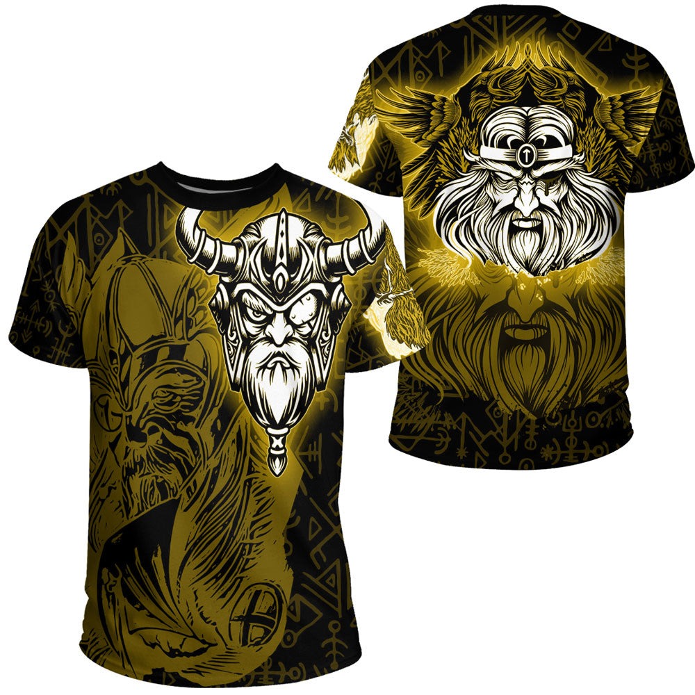 Viking Odin Gold TShirt Viking T Shirt For Men Women