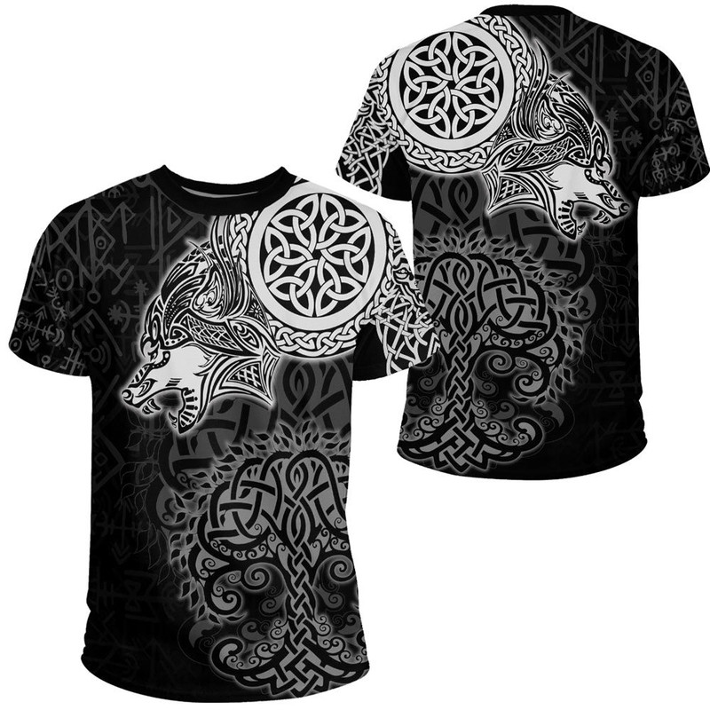 Viking Wolf TShirt Viking T Shirt For Men Women