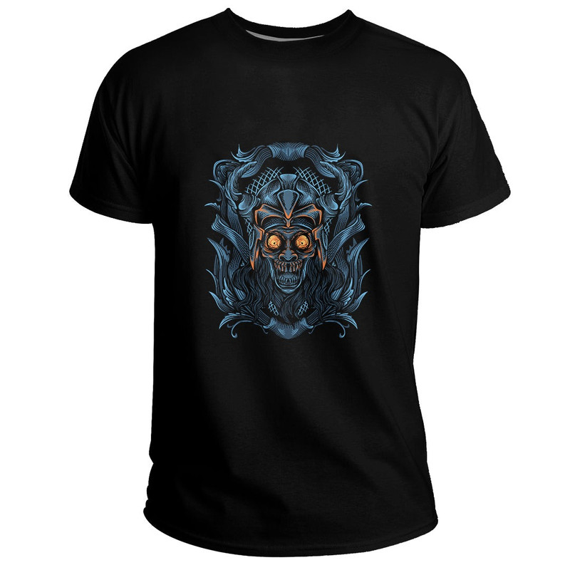 Custom Zombie With Ornament Background Basic TShirt Viking T Shirt For Men Women