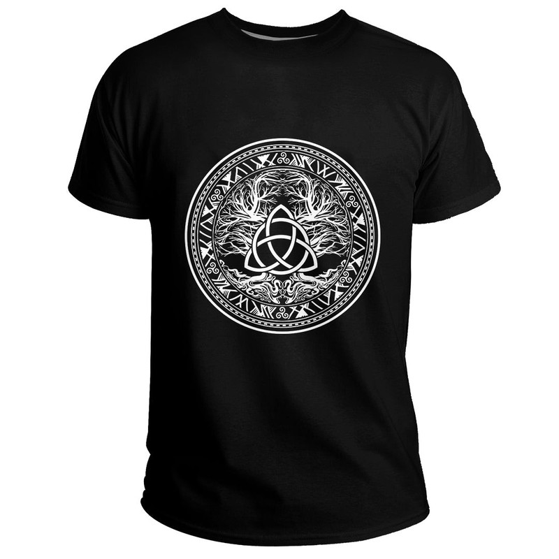 Custom Yggdrasil Tree Of Life Celtic 2 Basic TShirt Viking T Shirt For Men Women