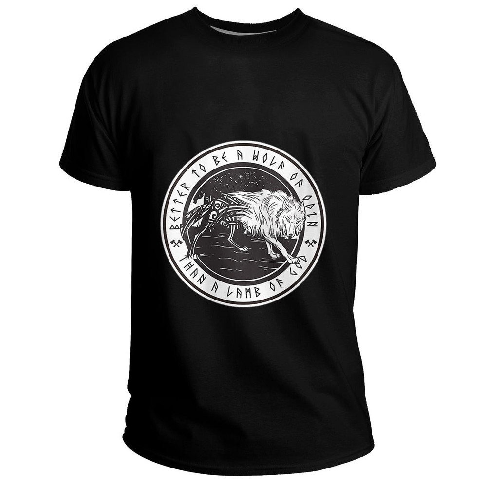 Custom Womens Wolf Fenrir Viking Nordic Celtic Viking Basic TShirt Viking T Shirt For Men Women