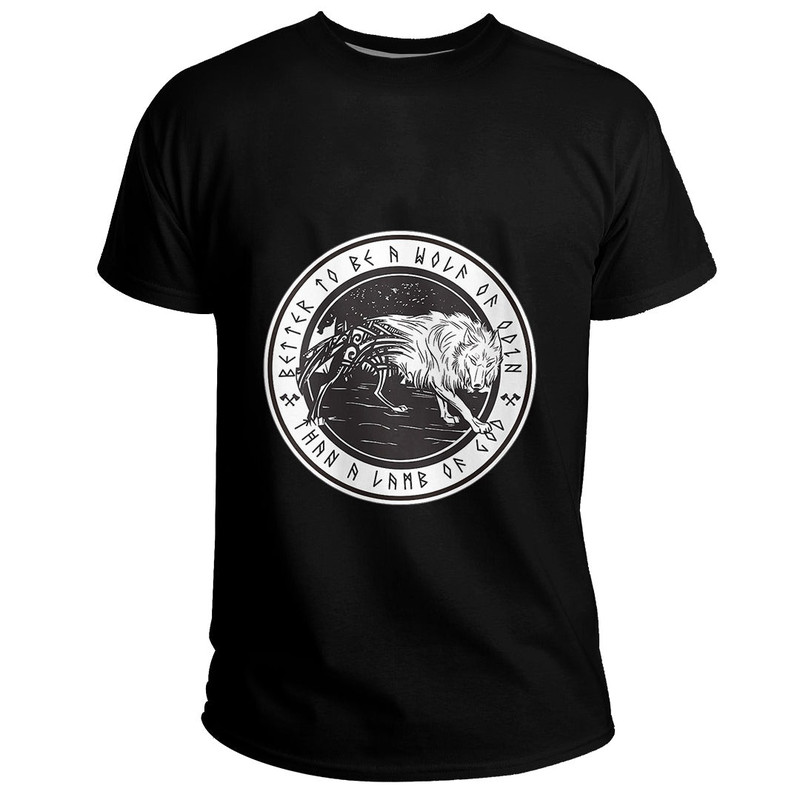 Custom Womens Wolf Fenrir Viking Nordic Celtic Viking Basic TShirt Viking T Shirt For Men Women