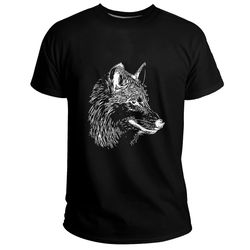 custom wolf basic t-shirt, viking t shirt for men women
