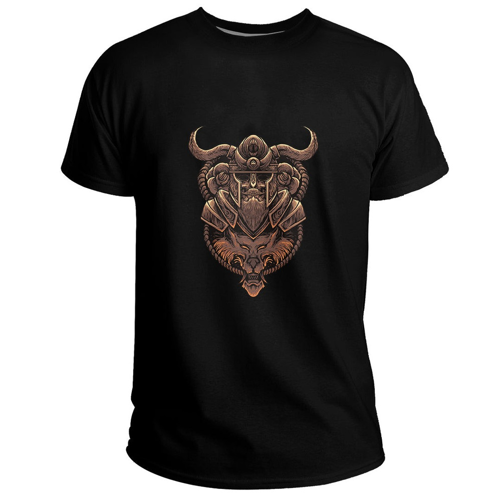Custom Wolf Warrior Basic TShirt Viking T Shirt For Men Women