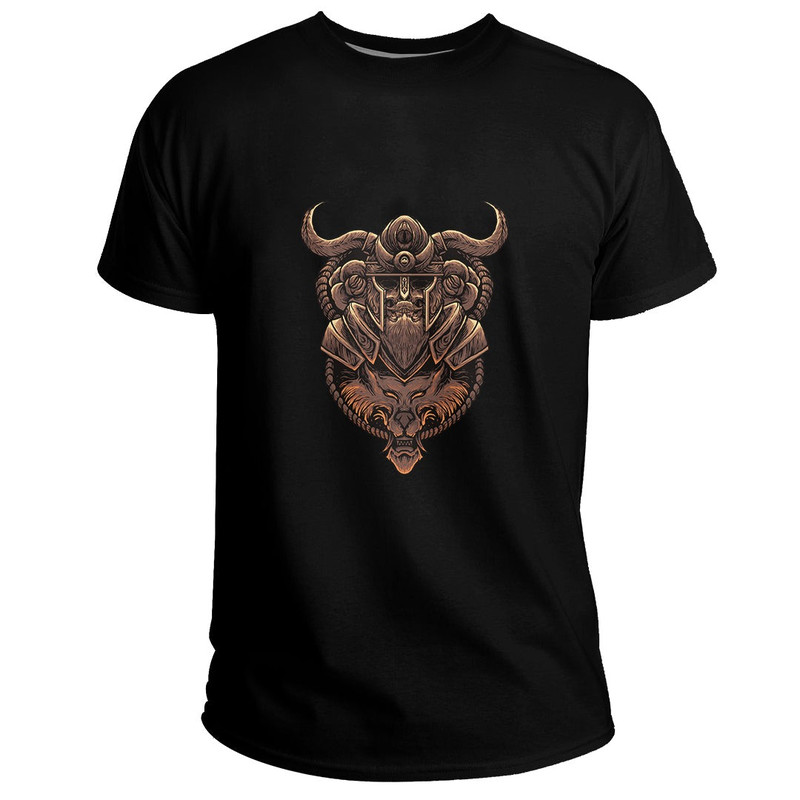 Custom Wolf Warrior Basic TShirt Viking T Shirt For Men Women