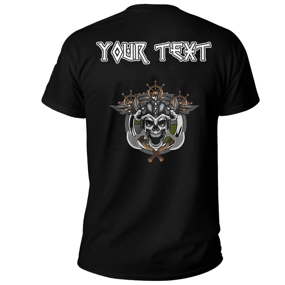 Custom Warrior Skull Axes Basic TShirt Viking T Shirt For Men Women