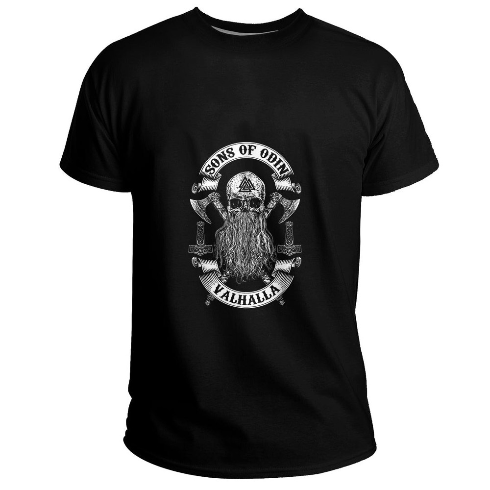 Custom Vikings Nordish Son of Odin Basic TShirt Viking T Shirt For Men Women