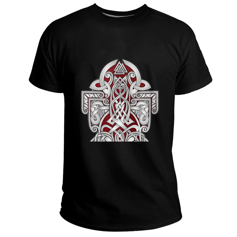 Custom Viking Valknut Pattern Basic TShirt Viking T Shirt For Men Women