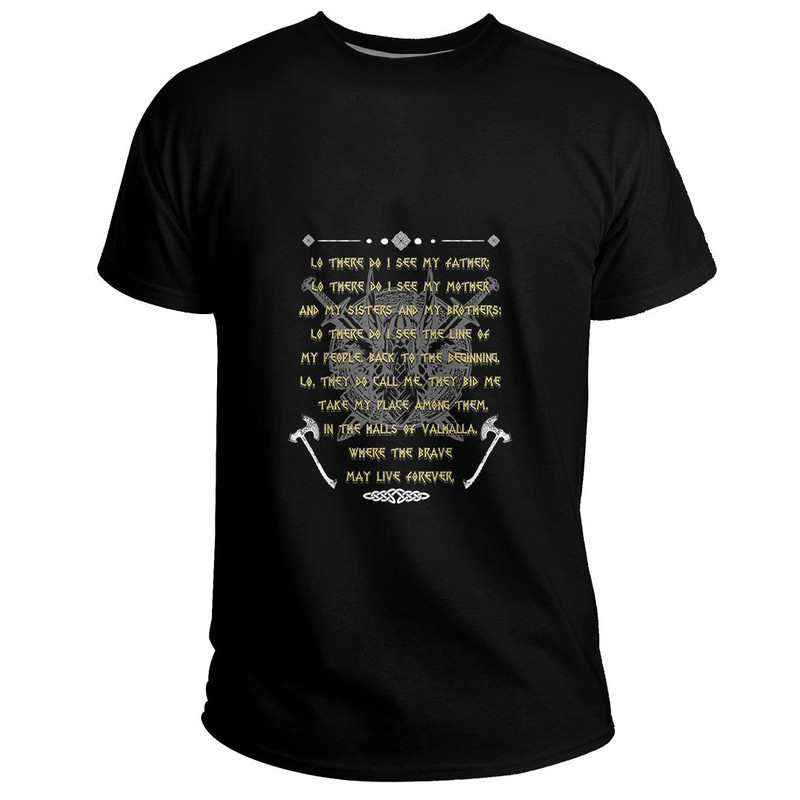 Custom Viking Prayer Before the Battle Vikings Warriors Tee Basic TShirt Viking T Shirt For Men Wo