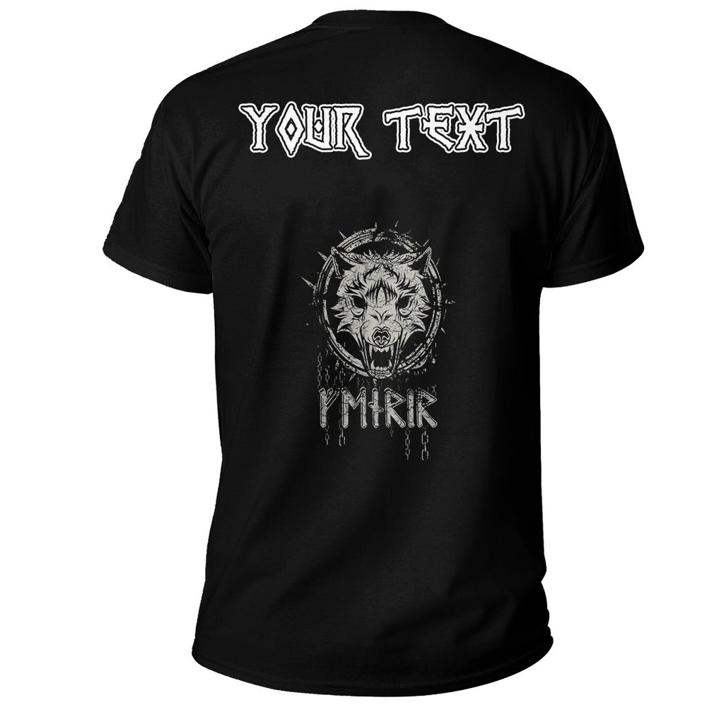 Custom Viking Fenrir Wolf Chains fights Odin in Ragnarok Basic TShirt Viking T Shirt For Men Women