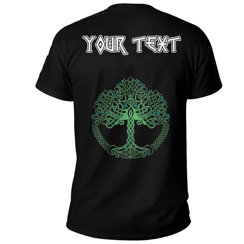 Custom VIKING CELTIC KNOTWORK TREE OF LIFE Basic TShirt Viking T Shirt For Men Women